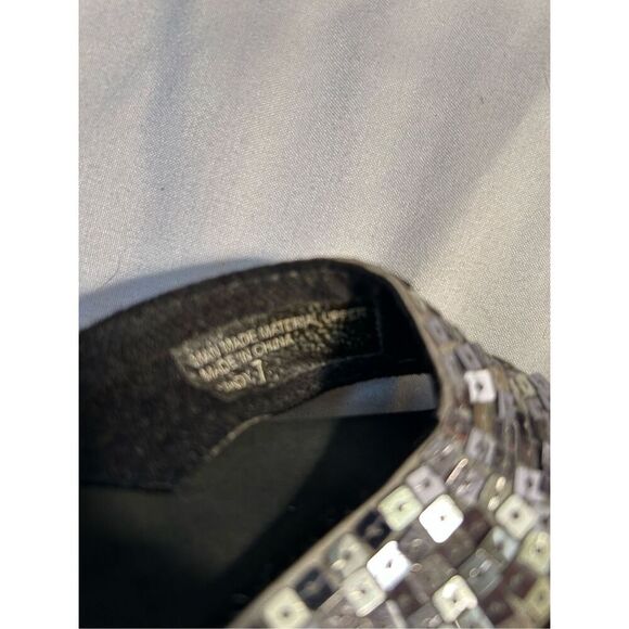 Yellowbox flip flop size 7 silver sequins sandals - Picture 7 of 8